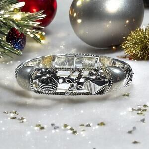 Beautiful Christmas Holiday BROKEN Bracelet Jewelry Beads Deadstock Loose BEADS